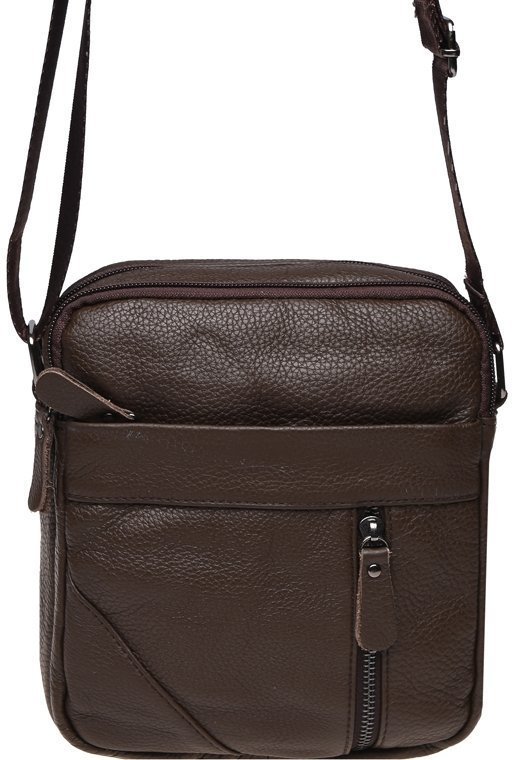 Наплечная мужская сумка в небольшом размере из натуральной кожи Borsa Leather (15661)