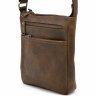 Небольшая мужская винтажная сумка через плечо из коричневой кожи TARWA (19668) - 1