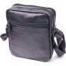 Стильная мужская сумка на плечо из натуральной зернистой кожи Vintage (2421398) - 2
