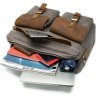 Текстильная мужская сумка - портфель с кожаными вставками VINTAGE STYLE (20001) - 9