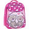 Текстильный школьный рюкзак для девочек малинового цвета с принтом Bagland (55400) - 1