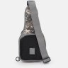 Мужская тактическая сумка-рюкзак серого цвета с пиксельным принтом - Monsen (56000) - 3