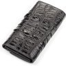 Женское портмоне из натуральной кожи крокодила черного цвета CROCODILE LEATHER (024-18025) - 2