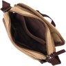 Мужская сумка-мессенджер среднего размера из текстиля песочного цвета Vintage 2422206 - 5