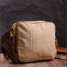 Мужская сумка-мессенджер среднего размера из текстиля песочного цвета Vintage 2422206 - 8