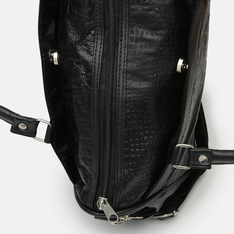 Женская сумка со вставками из натуральной кожи и двумя ручками Borsa Leather (15684)