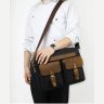 Текстильная мужская сумка-портфель с кожаными вставками Vintage (20002) - 6