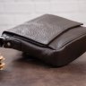 Мужская кожаная сумка-планшет темно-коричневого цвета в вертикальном формате SHVIGEL (00977) - 8