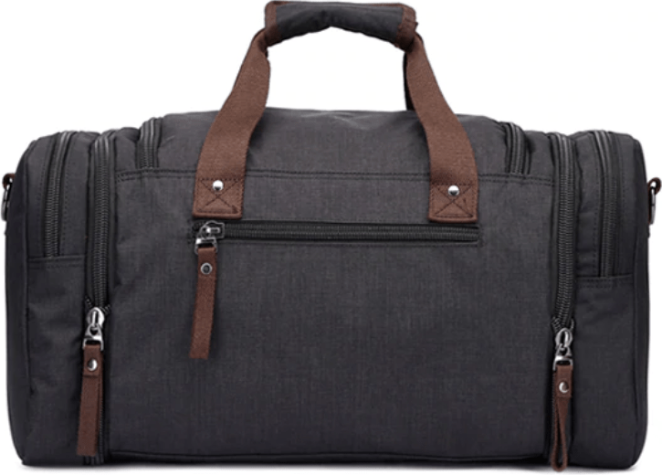 Фирменная текстильная дорожная сумка черного цвета Vintage (20080)