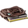 Мужская кожаная коричневая сумка-портфель с отделом для ноутбука SHVIGEL (19109) - 3