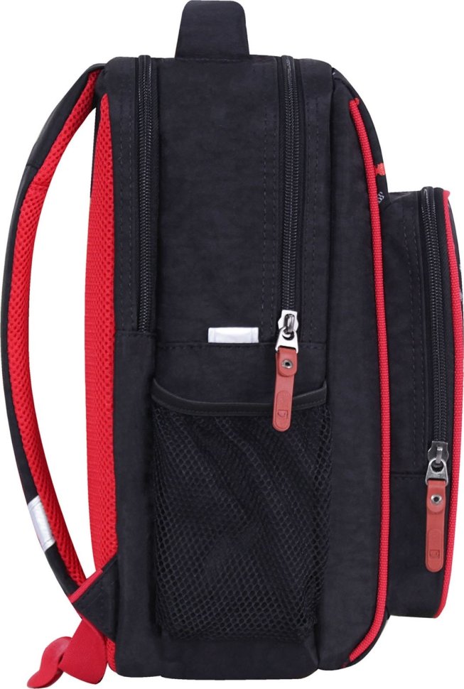 Школьный рюкзак для мальчика из черного текстиля с принтом тигра Bagland 55401
