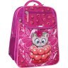 Детский школьный рюкзак малинового цвета с дизайнерским принтом Bagland (55501) - 1