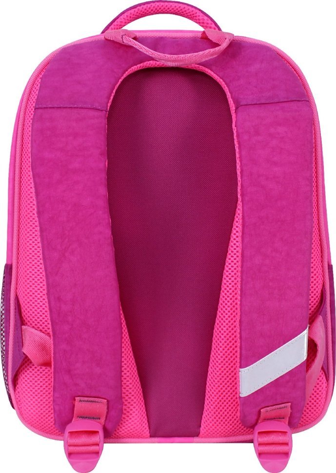 Детский школьный рюкзак малинового цвета с дизайнерским принтом Bagland (55501)