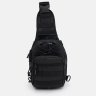 Мужская тактическая текстильная сумка-слинг черного цвета Monsen (56001) - 2