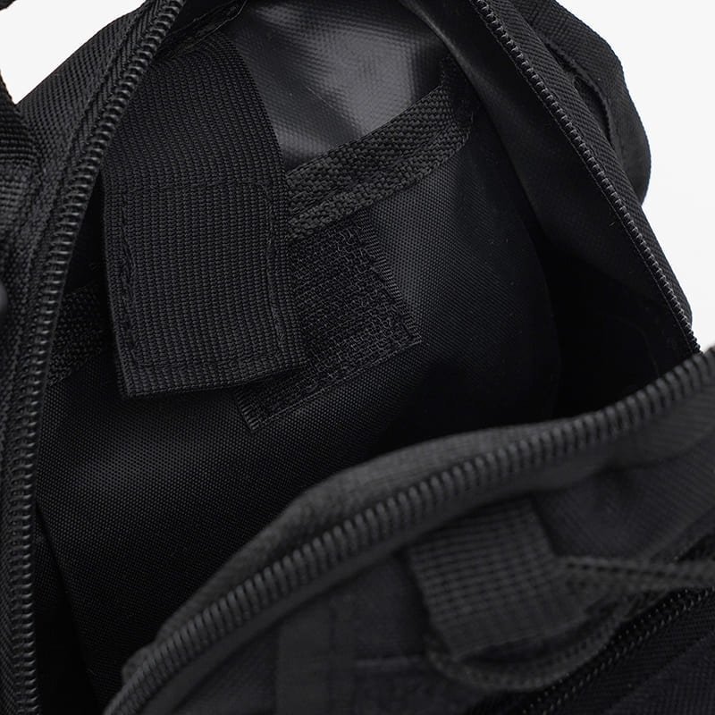 Мужская тактическая текстильная сумка-слинг черного цвета Monsen (56001)
