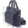 Наплечная мужская сумка мессенджер синего цвета с ручками VATTO (11643) - 4