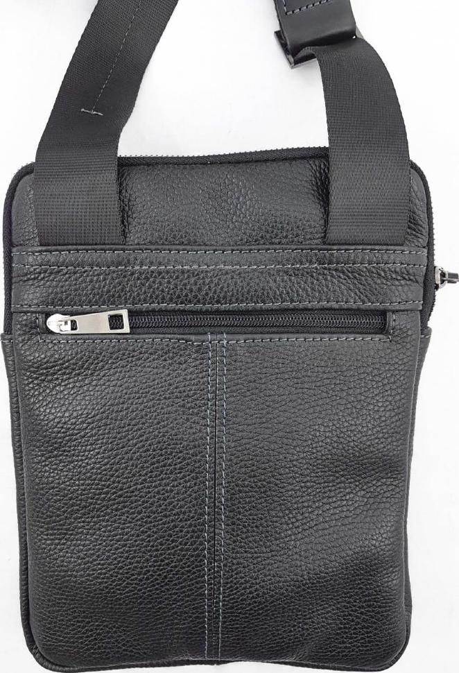 Удобная мужская сумка планшет на плечо черного цвета VATTO (11843)