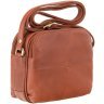 Светло-коричневая женская сумка через плечо из натуральной кожи на три молнии Visconti Holly 69001 - 11