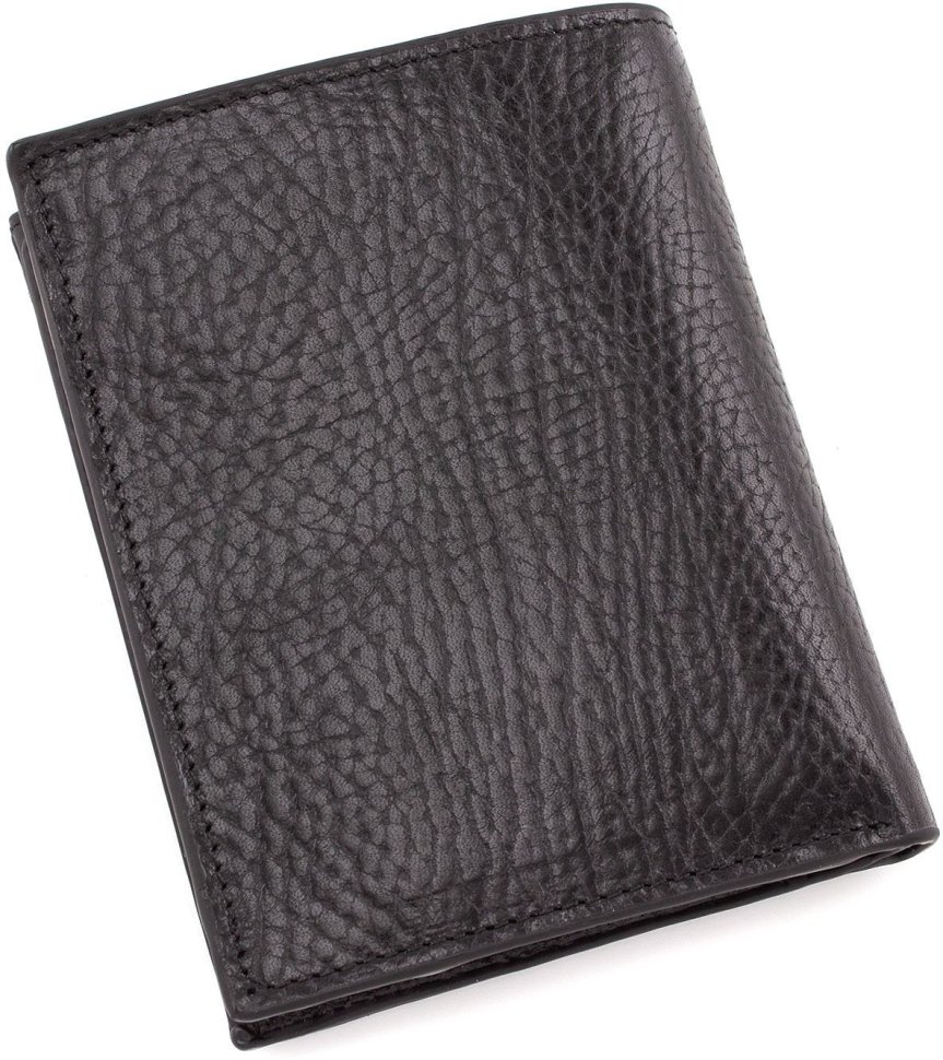 Черное портмоне из фактурной кожи с картхолдером Tony Bellucci (10686)