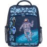 Школьный рюкзак для мальчиков из текстиля синего цвета с космонавтом Bagland 55702 - 1