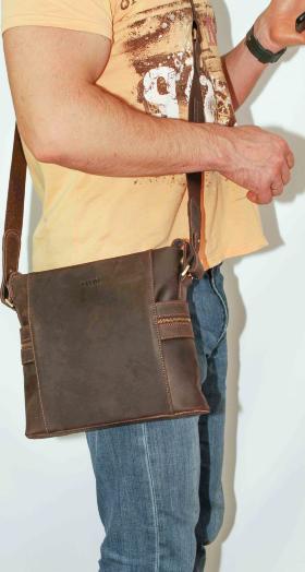 Мужская кожаная сумка винтажного стиля VATTO (12043) - 2