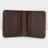 Миниатюрное мужское портмоне из натуральной кожи коричневого окраса без застежки Vintage (2414928) - 4