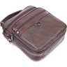 Практичная мужская сумка-барсетка из натуральной кожи коричневого цвета Vintage (2421272) - 3