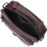 Практичная мужская сумка-барсетка из натуральной кожи коричневого цвета Vintage (2421272) - 5