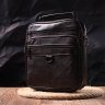 Практичная мужская сумка-барсетка из натуральной кожи коричневого цвета Vintage (2421272) - 8