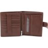 Коричневый мужской бумажник среднего размера из гладкой кожи ST Leather (21524) - 2