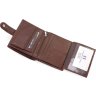 Коричневый мужской бумажник среднего размера из гладкой кожи ST Leather (21524) - 5
