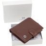 Коричневый мужской бумажник среднего размера из гладкой кожи ST Leather (21524) - 6