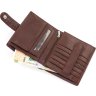 Коричневый мужской бумажник среднего размера из гладкой кожи ST Leather (21524) - 4