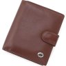 Коричневый мужской бумажник среднего размера из гладкой кожи ST Leather (21524) - 1