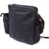 Мужская наплечная сумка из черного текстиля с чехлом для воды Vintage 2422208 - 2