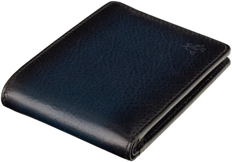 Темно-синее мужское портмоне из натуральной кожи без фиксации Visconti Roland 69202