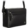 Горизонтальная женская сумка-кроссбоди из гладкой кожи черного цвета на молнии Visconti Robbie 69302 - 15
