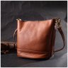 Коричневая женская сумка из натуральной кожи со съемной косметичкой Vintage 2422366 - 6