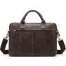 Мужская сумка - портфель из натуральной кожи в стиле винтаж VINTAGE STYLE (14667) - 2