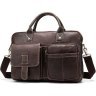 Мужская сумка - портфель из натуральной кожи в стиле винтаж VINTAGE STYLE (14667) - 3