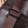 Коричневая мужская сумка слинг из натуральной фактурной кожи Vintage (2421401) - 7