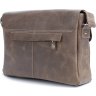 Вместительная мужская сумка-мессенджер из винтажной кожи коричневого цвета SHVIGEL (00980) - 4