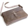 Вместительная мужская сумка-мессенджер из винтажной кожи коричневого цвета SHVIGEL (00980) - 6