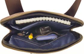 Мужская наплечная сумка коричневого цвета VATTO (11845) - 2