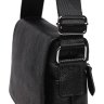 Практичная мужская кожаная сумка в черном цвете с фиксацией на клапан Keizer (21357) - 5