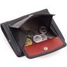 Черный кожаный кошелек с хлястиком на магните ST Leather 1767303 - 4