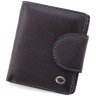 Черный кожаный кошелек с хлястиком на магните ST Leather 1767303 - 1