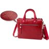 Красная женская сумка из натуральной кожи среднего размера KARYA (19623) УЦЕНКА! - 3