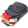 Черная мужская сумка-слинг из натуральной зернистой кожи Vintage (2421402) - 5