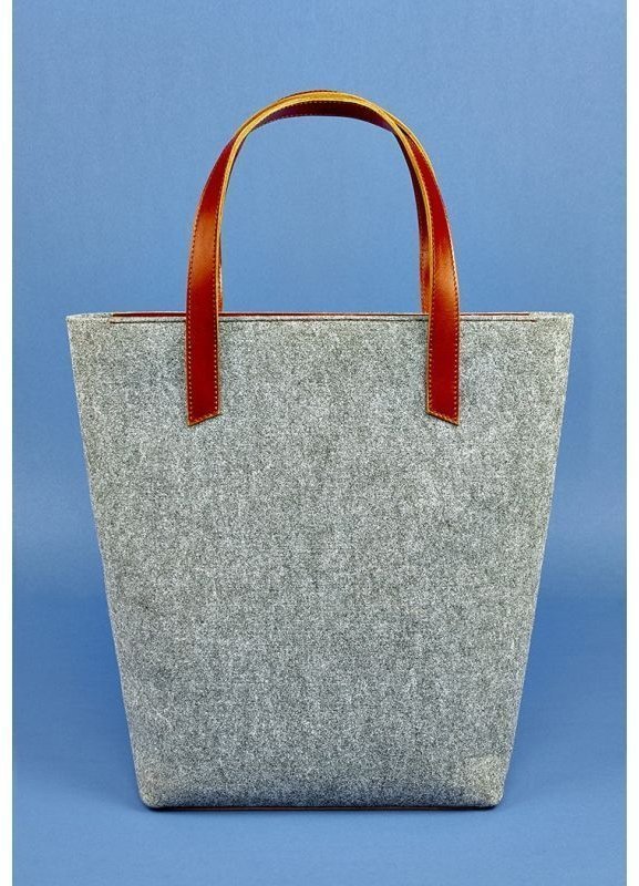 Вместительная фетровая сумка шоппер с длинными ручками BlankNote D.D. (12681)